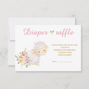 Printable Lamb Diaper raffle template