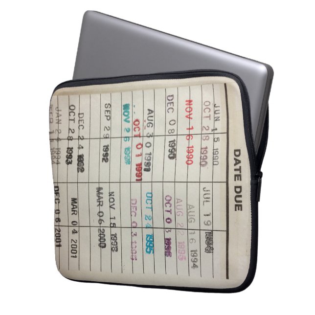 Printable Library Cards Electronics Bag (Front Left)