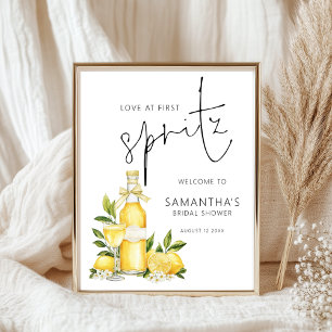 Printable Love First Spritz Welcome Bridal Shower Poster