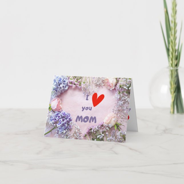 printable mum gift  idea, Cute Mother's Day Card  (Front)