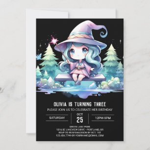 Printable Pastel Wizard Birthday Invitation