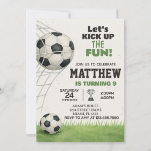 Printable Soccer Birthday Invitation