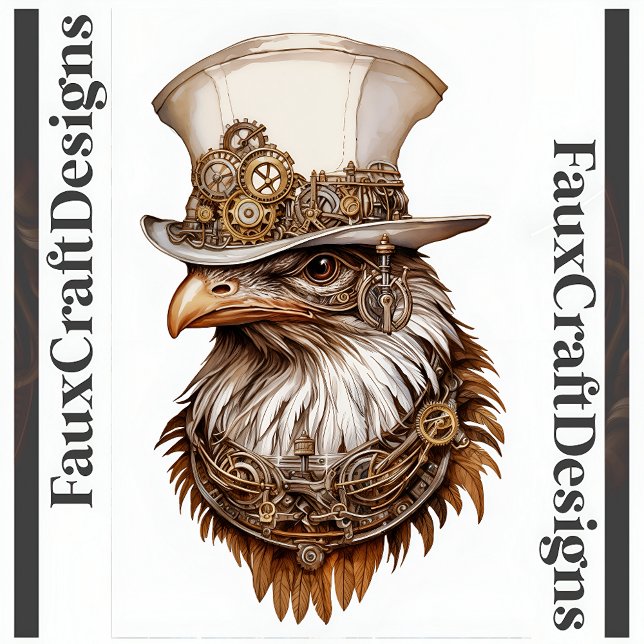 Printable Steampunk Quirky Unusual Chicken 112 Poster (Creator Uploaded)