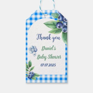 Printable Sweet Beery Classic Gingham Baby Shower Gift Tags