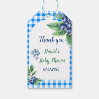 Printable Sweet Beery Classic Gingham Baby Shower Gift Tags