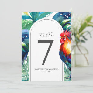 Printable Table Number Watercolor Key West Inspire