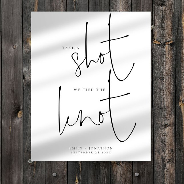Printable Take a Shot We Tied The Knot Wedding  Poster (Creator Uploaded)