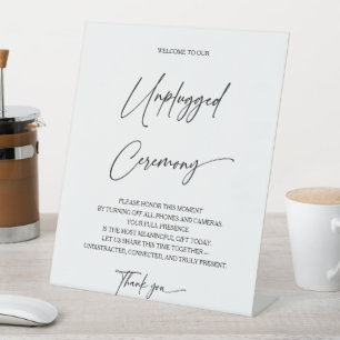 Printable Unplugged Ceremony Acrylic Sign