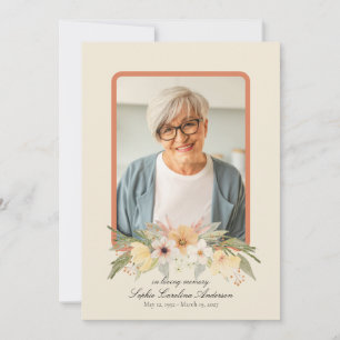 Printable Vintage Celebration of Life Program Invitation