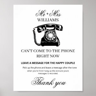 Printable Voicemail Wedding Audio Guestbook Sign