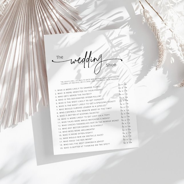 Printable Wedding Shoe Game (Creator Uploaded)