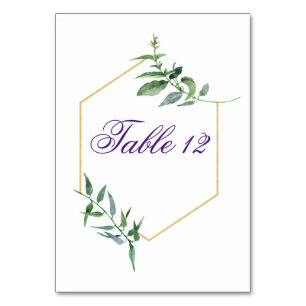 Printable Wedding Table Numbers, Rustic Greenery Number