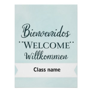 Printable Welcome Banner With Class Name Poster