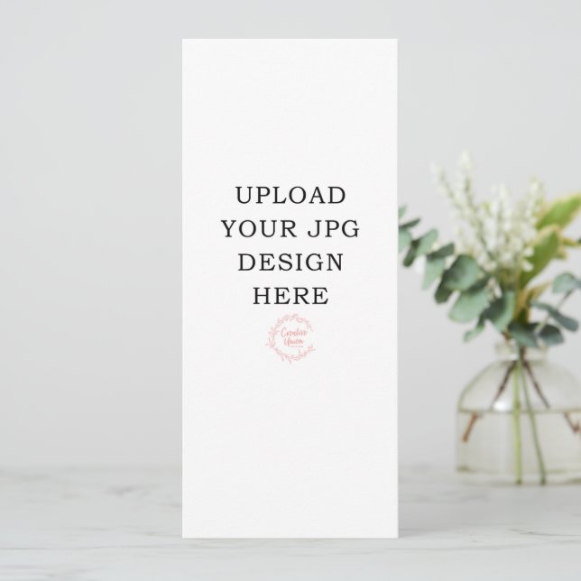 Printed 4" x 9" Wedding Programs Invitation (Standing Front)