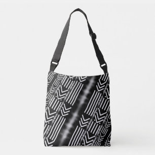 Printed African Black Mud Cloth Design Tote Bag