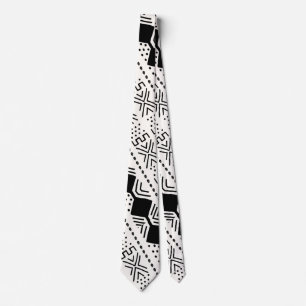 Printed African Bogolan Neck Tie