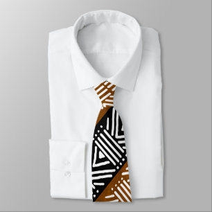 Printed African Bogolan Neck Tie
