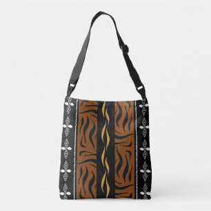 Printed African Cultural Mud Cloth Design Tote Bag