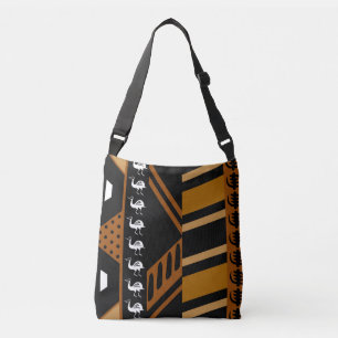 Printed African Mud Cloth Design Tote Bag