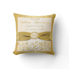 PRINTED BOW 50th Anniversary Double PHOTO Pillow