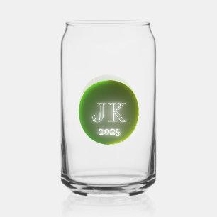 Printed Can Glass JK 2025 green Yellow Logo