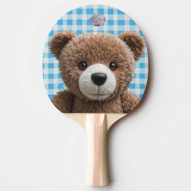 Printed children's Ping Pong ball – Teddy bear   Paddle (Front)