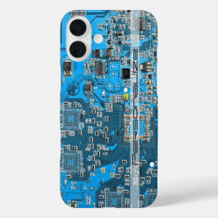 Printed Circuit Assembly PCB Blue Circuit Board iPhone 16 Plus Case