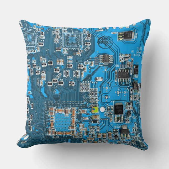 Printed Circuit Assembly PCB Blue Circuit Board Cushion (Front)