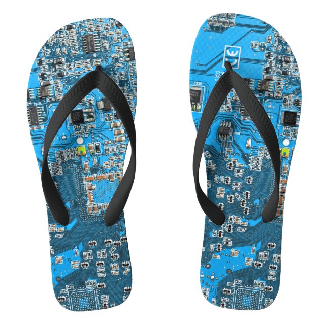 Printed Circuit Assembly PCB Blue Circuit Board Jandals (Footbed)