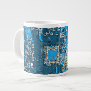 Printed Circuit Assembly PCB Blue Circuit Board Large Coffee Mug