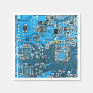 Printed Circuit Assembly PCB Blue Circuit Board Napkin