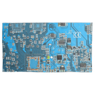 Printed Circuit Assembly PCB Blue Circuit Board Pillowcase