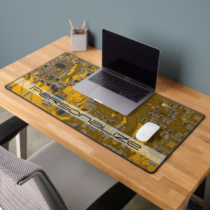 Printed Circuit Assembly PCB Circuit Board Orange Desk Mat
