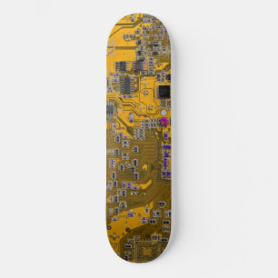 Printed Circuit Assembly PCB Circuit Board Orange Skateboard