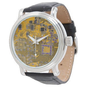 Printed Circuit Assembly PCB Circuit Board Orange Watch