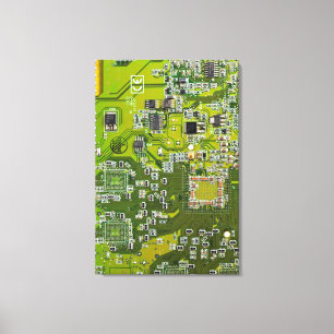 Printed Circuit Assembly PCB Green Circuit Board 2 Canvas Print