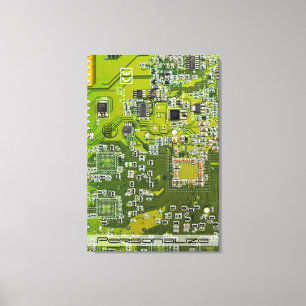 Printed Circuit Assembly PCB Green Circuit Board 2 Canvas Print