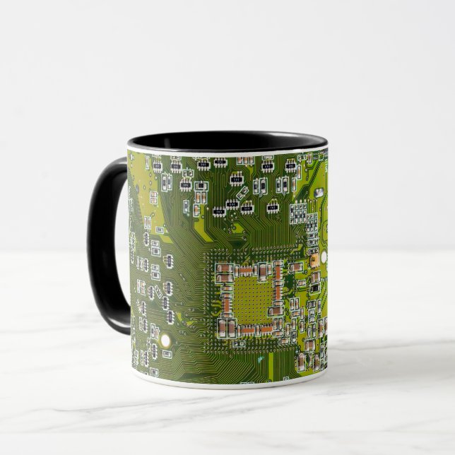 Printed Circuit Assembly PCB Green Circuit Board 2 Mug (Front Left)