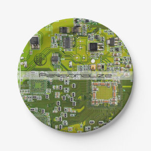 Printed Circuit Assembly PCB Green Circuit Board 2 Paper Plate