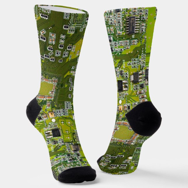 Printed Circuit Assembly PCB Green Circuit Board 2 Socks (Angled)