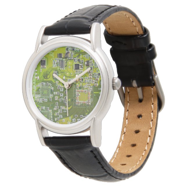 Printed Circuit Assembly PCB Green Circuit Board 2 Watch (Angled)