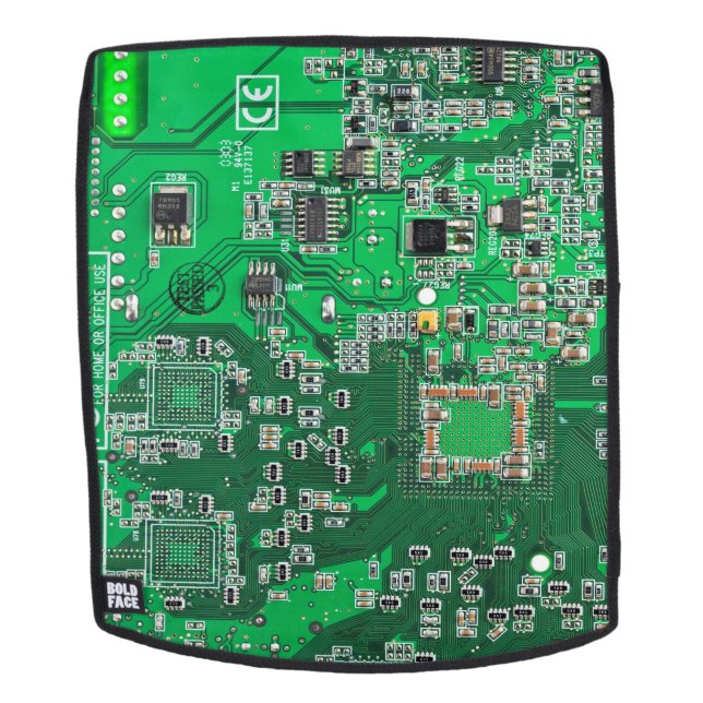 Printed Circuit Assembly PCB Green Circuit Board Backpack (Removable Face)