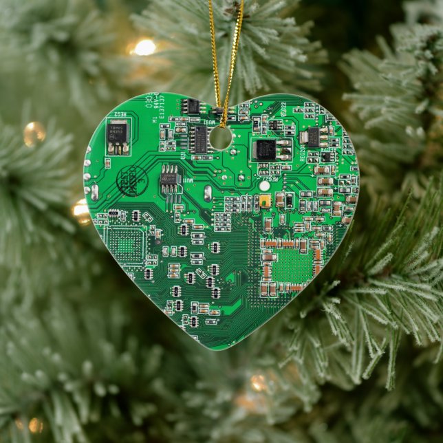 Printed Circuit Assembly PCB Green Circuit Board Ceramic Tree Decoration (Tree)