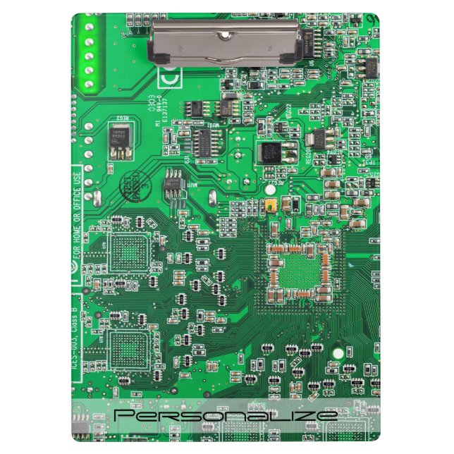 Printed Circuit Assembly PCB Green Circuit Board Clipboard (Front)