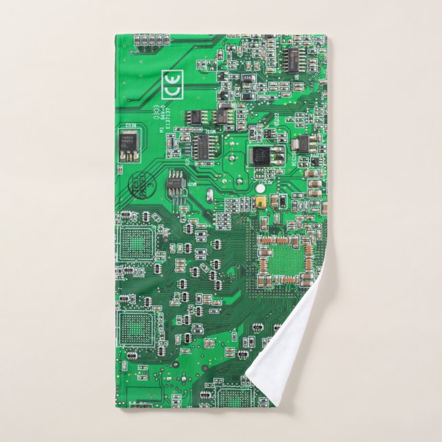 Printed Circuit Assembly PCB Green Circuit Board Hand Towel (Hand Towel)