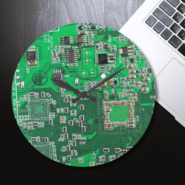 Printed Circuit Assembly PCB Green Circuit Board Large Clock (Creator Uploaded)