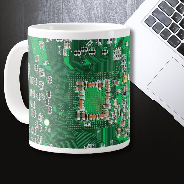 Printed Circuit Assembly PCB Green Circuit Board Large Coffee Mug (Creator Uploaded)