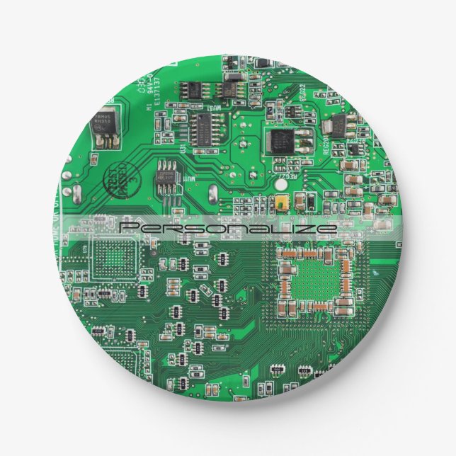 Printed Circuit Assembly PCB Green Circuit Board Paper Plate (Front)