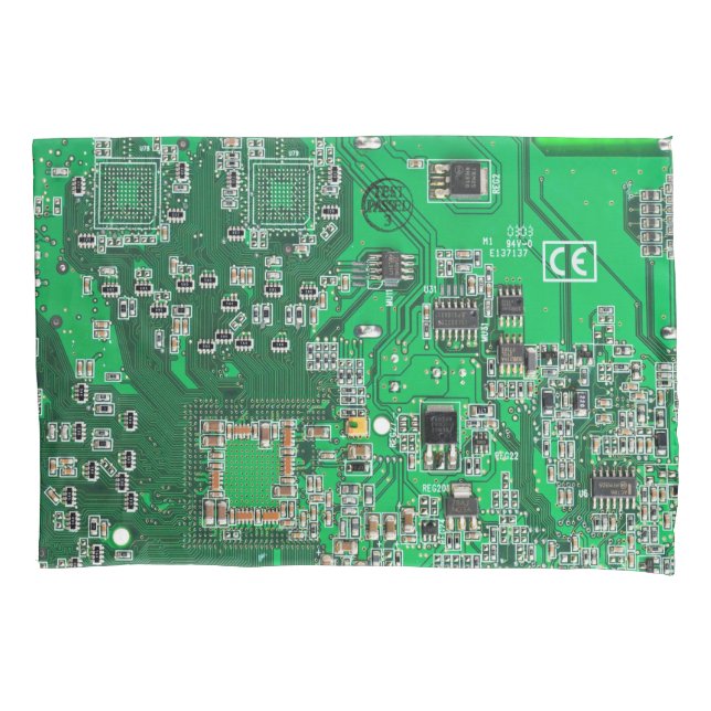 Printed Circuit Assembly PCB Green Circuit Board Pillowcase (Front-Left)