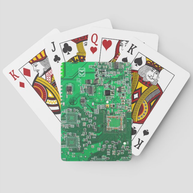 Printed Circuit Assembly PCB Green Circuit Board Playing Cards (Back)